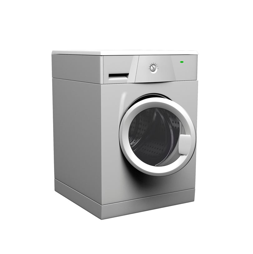 Washing machine on a white background